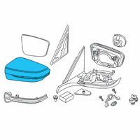 OEM BMW Passenger Side Mirror Caps Diagram - 51-16-2-466-670