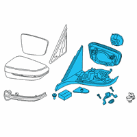 OEM BMW HEATED OUTSIDE MIRROR, MEMOR Diagram - 51-16-8-495-630