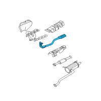 OEM 2000 Hyundai Sonata Front Exhaust Pipe Diagram - 28610-38066