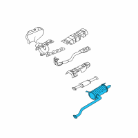 OEM 2003 Hyundai Sonata Tail With Muffler Pipe Diagram - 28700-3D800