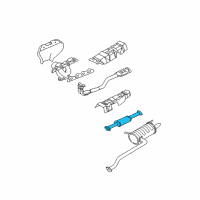 OEM 2002 Hyundai Sonata Center Exhaust Pipe Diagram - 28650-38155