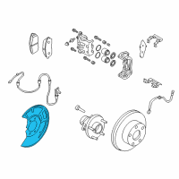 OEM 2019 Infiniti Q70 Backing Plate Diagram - 41151-1EX1A