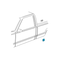 OEM 2000 Chevrolet Silverado 2500 Body Side Molding Diagram - 15045319