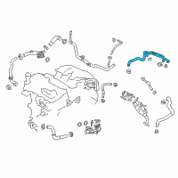 OEM Lexus RX450hL Hose Assy, Water By-Pass Diagram - 16260-31060