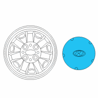 OEM Hyundai Sonata Wheel Hub Cap Assembly Diagram - 52960-3D210