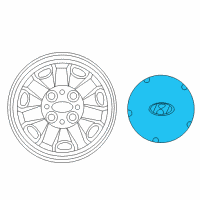 OEM 2003 Hyundai Sonata Wheel Hub Cap Assembly Diagram - 52960-3D210