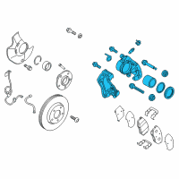 OEM 2013 Kia Optima Front Brake Caliper Kit, Left Diagram - 581804RA00