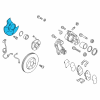 OEM 2012 Hyundai Sonata Cover-Front Brake Disc Dust LH Diagram - 51755-2T850