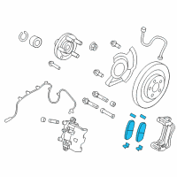 OEM Ford Front Pads Diagram - BT4Z-2001-B