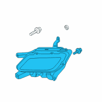 OEM 2010 Hyundai Genesis Front Driver Side Fog Light Assembly Diagram - 92201-3M010