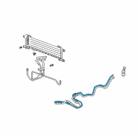 OEM Cadillac Transmission Fluid Cooler Upper Hose Diagram - 19129780