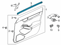 OEM 2022 Honda Civic WEATHERSTRIP, R- FR Diagram - 72335-T20-A01