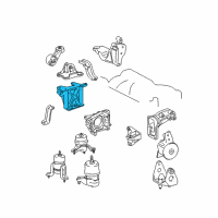 OEM Toyota Sienna Bracket Diagram - 12316-0A040
