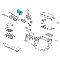 OEM 2022 Cadillac XT4 Cup Holder Diagram - 84543248