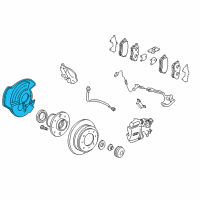 OEM 1997 Honda Civic del Sol Splash Guard, Right Rear (A.L.B.) Diagram - 43253-SK7-950