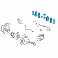 OEM 1994 Honda Civic Pad Set, Rear Diagram - 43022-SR3-516