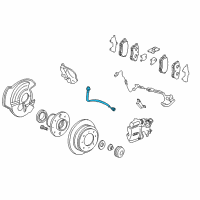 OEM Acura Integra Hose Set, Right Rear Brake Diagram - 01466-S04-900