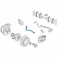 OEM Honda Civic Hose Set, Right Rear Brake Diagram - 01466-S04-900