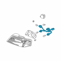 OEM 2000 Acura TL Socket, Passenger Side Diagram - 33502-S0K-A01