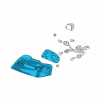 OEM 1999 Acura TL Lamp Unit, Passenger Side Tail Diagram - 33501-S0K-A01