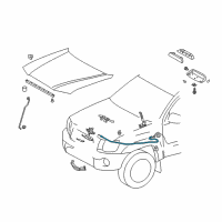 OEM Toyota Tacoma Release Cable Diagram - 53630-04040