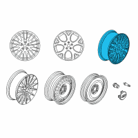 OEM 2012 Ford Focus Wheel, Alloy Diagram - CV6Z-1007-C