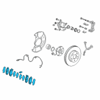 OEM 2015 Honda Civic Pad Set, Front Diagram - 45022-TR2-A01