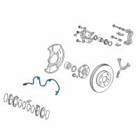 OEM 2012 Honda Civic Sensor Assembly, Left Front Diagram - 57455-TR0-013