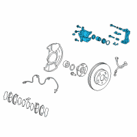 OEM 2012 Honda Civic Caliper Sub-Assembly, Right Front Diagram - 45018-TR2-A00