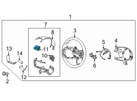 OEM 2022 Hyundai Elantra Switch Assy-Strg Remote Cont L Diagram - 96710-AA030-YFR