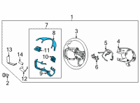 OEM Hyundai Elantra STRG WHEEL REMOCON BEZEL ASSY Diagram - 96700-AA880-NNB
