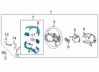 OEM 2022 Hyundai Elantra STRG WHEEL REMOCON BEZEL ASSY Diagram - 96700-AA880-NNB