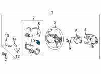 OEM 2022 Hyundai Elantra Switch Assy-Strg Remote Cont R Diagram - 96720-AA180-NNB