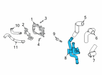 OEM 2022 Hyundai Santa Cruz Pipe Assembly-Oil Cooler, A Diagram - 25471-2S000