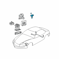 OEM 1997 Oldsmobile Cutlass Supreme Solenoid Kit, Brake Pressure Mod Valve Diagram - 18020566