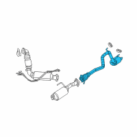 OEM 2007 Jeep Grand Cherokee Exhaust Muffler And Tailpipe Diagram - 68001234AD