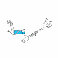 OEM 2009 Jeep Grand Cherokee Catalytic Converter Diagram - 52124922AA