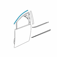 OEM 2021 Chrysler Voyager Molding-Day Light Opening Diagram - 68497884AB