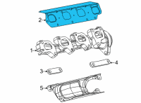 OEM 2022 Jeep Grand Wagoneer EXHAUST MANIFOLD Diagram - 4893869AB