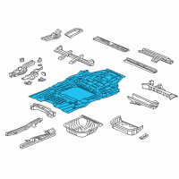 OEM Honda Panel Set, Floor Diagram - 04655-TK8-A10ZZ