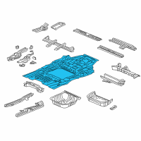 OEM Honda Odyssey Panel Set, Floor Diagram - 04655-TK8-A10ZZ