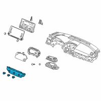 OEM 2022 Honda Accord Switch Assembly, Automatic Air Conditioner (Splendor Silver) Diagram - 79610-TVA-A51ZA