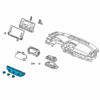 OEM 2018 Honda Accord Switch Assembly, Automatic Air Conditioner (Splendor Silver) Diagram - 79610-TVA-A01ZB