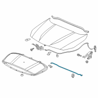 OEM 2019 Buick Cascada Support Rod Diagram - 13343519