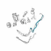 OEM 2000 GMC Savana 1500 Hose Asm-P/S Gear Outlet *Marked Print Diagram - 26063303