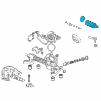 OEM 2015 Acura RDX Dust Seal Set, Tie Rod Diagram - 53492-TX4-A01