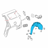 OEM 2018 GMC Acadia Wheelhouse Liner Diagram - 84678112