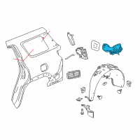 OEM 2019 GMC Acadia Fuel Pocket Diagram - 84339020