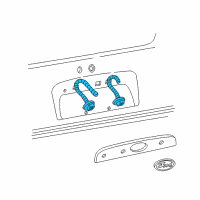OEM Ford Explorer Sport License Lamp Diagram - F87Z-13550-AA