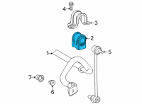 OEM Toyota Camry Bushings Diagram - 48815-33150